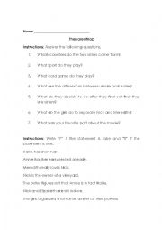 English Worksheet: The parent trap worksheet