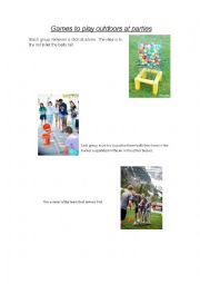 Outdoor games for parties