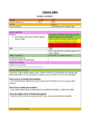 English Worksheet: Lesson plan - Living & Non Living Things