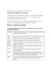 English Worksheet: ACCOUNTING VOCABULARY 