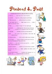 English Worksheet: present continuous tense