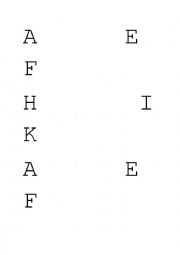 English Worksheet: Uppercase Letter Tracing 1