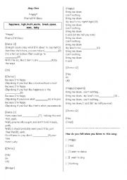 happy - Pharrell Willians - worksheet