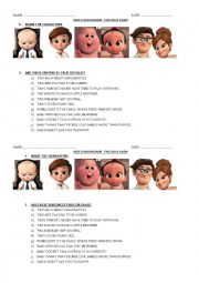 English Worksheet: Baby Boss Video Workshop