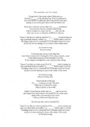 English Worksheet: The man who cant be moved