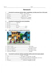 English Worksheet: Prepositions