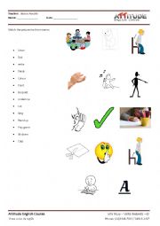 English Worksheet: Classroom commands