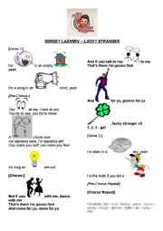 English Worksheet: Sergey Lazarev - Lucky Stranger Song Activity