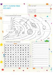 English Worksheet: solar system