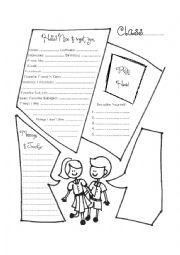 English Worksheet: Get to know students