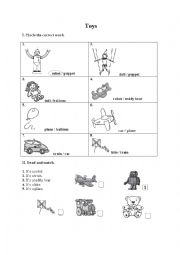 English Worksheet: Toys