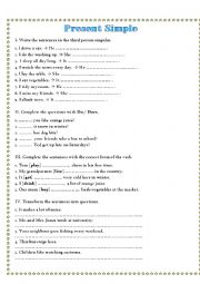 English Worksheet: Present Simple