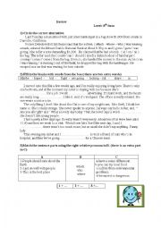 English Worksheet: review