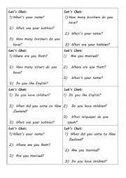 English Worksheet: Lets Chat