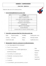 English Worksheet: SUPERHEROES