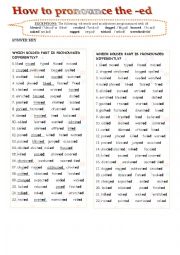 English Worksheet: ed ending