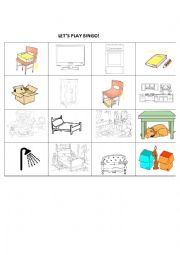 English Worksheet: Bingo