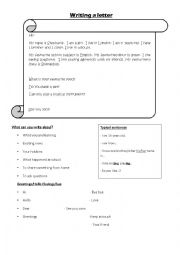 English Worksheet: informal letter