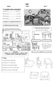 English Worksheet: test elementary