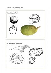 English Worksheet: Fruit and Vegetable