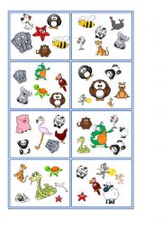 English Worksheet: dobble animals