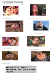 Despicable me - feelings activity 