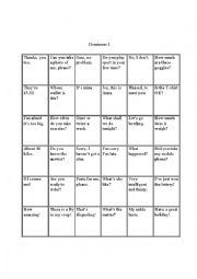 English Worksheet: Dominoes 1 - speaking practice.