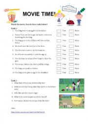 English Worksheet: Ben and Hollys Little Kingdom (The elf farm) - movie time