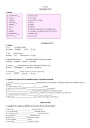 English Worksheet: Comparatives, superlatives, future, verb pattern, etc