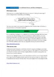 English Worksheet: ESL Online Resources