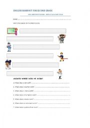 English Worksheet: second grade worksheet