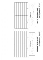 English Worksheet: After school activities