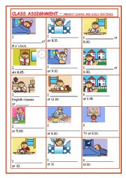 English Worksheet: REVISION PRESENT SIMPLE AND ROUTINES