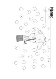 English Worksheet: Vowel rain for recognition of vowel