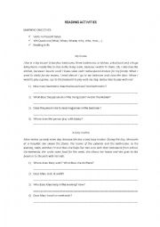 English Worksheet: Reading activity - Simple Present