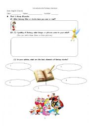 English Worksheet: Introduction to fantasy literature