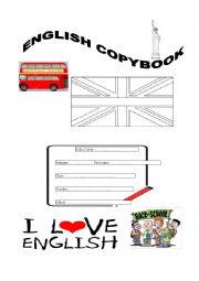 English Worksheet: copybook front page
