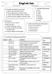 English Worksheet: English fun