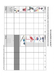 English Worksheet: Personnality quiz: talents and degrees of talent