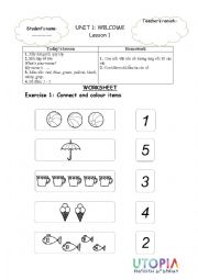 English Worksheet: Number 1-5 worksheet
