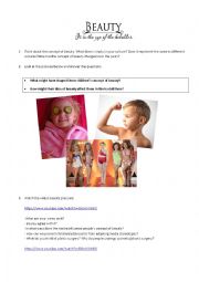 English Worksheet: stereotypes and beauty
