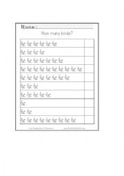 English Worksheet: Counting