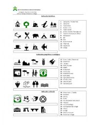 Tourist information symbols _ simbolos turisticos