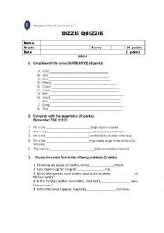 English Worksheet: quiz