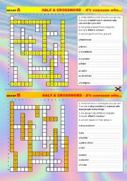 Half a crossword - 