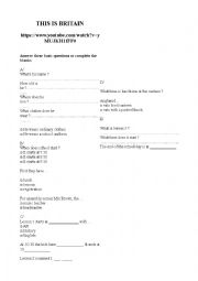 English Worksheet: typical school day in britain