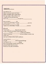 English Worksheet: Issues ( Julia Michaels)