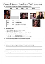 English Worksheet: Charmed S01 E17