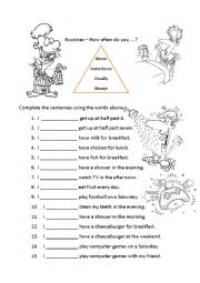 English Worksheet: adv  of  frequency