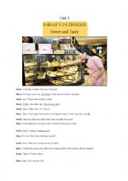 English Worksheet: Patisserie Reading and Writing 